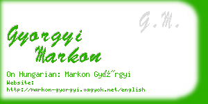 gyorgyi markon business card